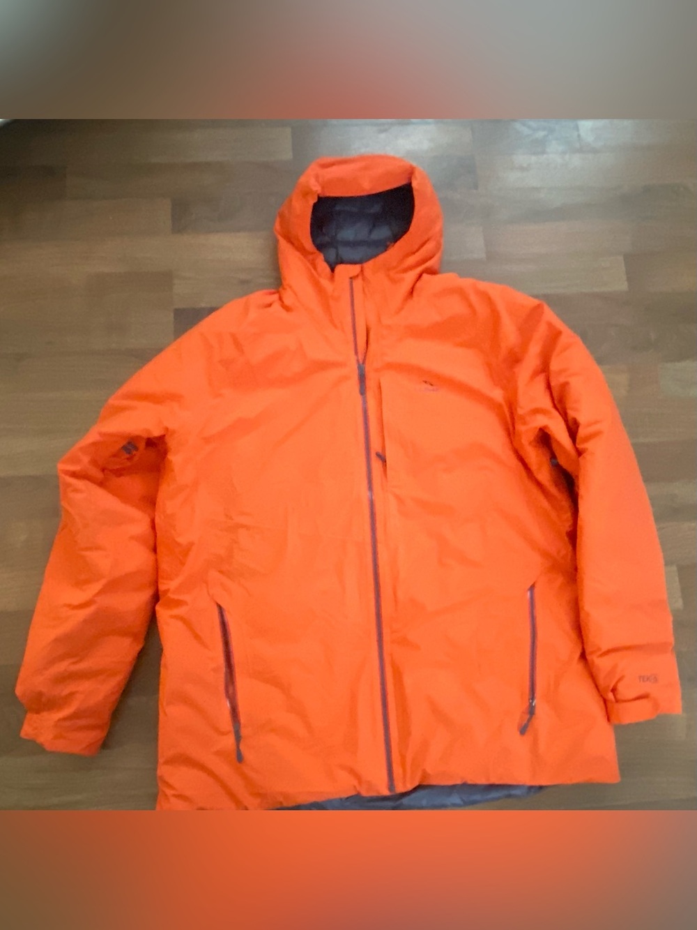 LL Bean Ultralight Down Jacket Men’s XXXL Tall Orange Hiking Skiing Downtek